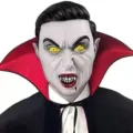 Halloween Vampir Maske gruselige Kopfbedeckung rot schwarzer Umhang Party Kostüm Requisite - Nicht leuchtend