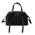 Bolso de mano mujer cuero negro elegante bandolera bolso hombro casual diario moda bolso - Negro