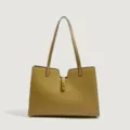 Bolso shopper mujer gran capacidad bolso de hombro commuting moda simple cartera - Caqui