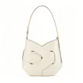 Bolso de hombro beige chic para mujer con elegante diseño cruzado deconstruido y gran capacidad. - Blanco Roto