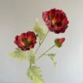Artificial poppy flower variant, EVA touch simulation flower for home decor arrangement. - Rose Red