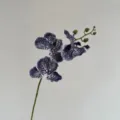 Tige d'orchidée artificielle tachetée violette pour la décoration intérieure et mariage. - Violet Foncé