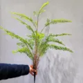 Artificial fern plant faux green foliage indoor home office decor landscaping 90cm height - Small Leaf Fern Yellow Tail
