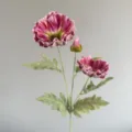 Artificial silk poppy flower branch EVA simulation flower for home decor floral arrangement - Deep Pink
