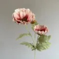 Tige de fleur de coquelicot rose artificielle, décoration florale EVA pour maison. - Champagne