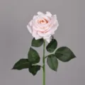 Finta rosa rosa a stelo singolo, fiore artificiale realistico per decorazione nozze. - Rosa Carnoso Morandi