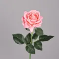 Fiore di rosa artificiale rosa stelo singolo variante decoro floreale finto per matrimonio - Rosa Scuro