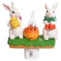 Veilleuse Lapin de Pâques Résine Mignonne Lampe Prise Chambre d'Enfant Décoration Maison - Veilleuse Lapin