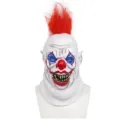 Máscara de payaso de Halloween de látex aterradora con pelo rojo para fiesta cosplay. - Máscara de Payaso Sonriente