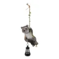 Solar Wasbeer Klimmen Outdoor Standbeeld met LED Lantaarn Waterdichte Hangar Dieren Decor - Klimmende Wasbeer