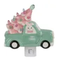 Jolie Veilleuse Camion Lapin de Pâques Résine Décoration Fête Lampe Murale Cadeau - Voiture