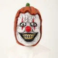 Pumpkin clown latex mask Halloween scary costume party prop, creepy smile for festival cosplay - Pumpkin Clown
