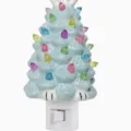 Veilleuse Lapin de Pâques Bleu LED Arbre Décoratif Résine Lampe Variante Modèle A - Veilleuse Oreille de Lapin - Bleu Ciel Prise US