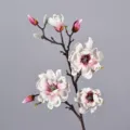 Artificial magnolia flower branch PU floral decor for home interior and photography props - Light Pink