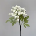 Artificial white berry branch frosted faux fruit stem for home decor photography props - White Blueberry Fruit