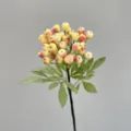 Artificial frosted berry branch decoration wild fruit plant for photography and home decor - Orange Blueberry Fruit