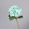 Artificial hydrangea single stem silk flower fake floral bouquet for home wedding decor blue - Lake Blue
