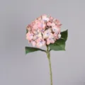 Artificial Hydrangea Flower Single Stem Pink Fake Floral For Home Wedding Party Decor - Autumn Pink