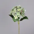 Artificial Hydrangea Flower Single Stem Fake Silk Floral Home Wedding Party Decoration Green - Autumn Green
