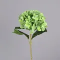 Artificial green hydrangea flower single branch fake plant for home decor wedding floral arrangement - Dark Green