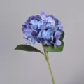 Artificial blue hydrangea single stem fake flower for floral arrangement home decor SKU - Deep purple