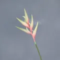 Fausse fleur d'oiseau de paradis branche, décor floral Héliconia en caoutchouc souple. - Rose et Vert
