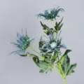 Artificial Thistle Eryngium Blue Sea Holly Flowers Rustic Wedding Home Decor Fake Plant - Light Blue