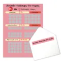 Romantic challenges for couples scratch off poster 104 intimate games adult gift box. - Pink New Style (Envelope)