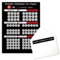Detail view of the 104 romantic intimate games scratch off poster for couples with envelope. - Black New Style (Envelope)