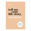 Tell me your life story Grandma guided journal book, memory keepsake gift for grandmother. - Grandmother