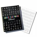 Agenda per pulizie ADHD con rilegatura a spirale, checklist giornaliera lavori domestici. - Nero
