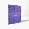Agenda pulizie ADHD taccuino a spirale con elenco delle faccende domestiche e icone organizzative. - Viola