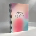 ADHD daily planner spiral notebook with colorful gradient cover for focus management. - ADHD Planners