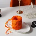 Orange paper string ribbon for DIY gift wrapping, craft weaving, and box decoration 200m - Orange 200m Pack