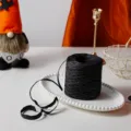 Black paper rope ribbon for DIY gift box packaging and hand-woven craft decoration 200m - Black 200m Pack