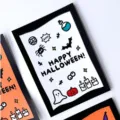 Halloween greeting cards vertical design cute cartoon pumpkin ghost message cards 30pcs - White Vertical / 30 Sheets