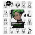 Anime Goth Jungen Malbuch A5 50 Blatt Erwachsene Stressabbau Zeichnung Farbbuch Detail - Goth Junge Cover / 50