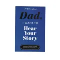 Detailed view of the blue guided keepsake journal cover with elegant white typography design. - Blue Dad