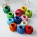 Buntes Jute-Garn-Set in vielen Farben für DIY-Basteln, Handarbeiten und schöne Dekoration. - 12 Farben/Packung