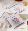 French letter printed OPP self-adhesive cookie packaging bags, clear biscuit detail view. - French Letter Print Self-Adhesive Bag / 50 Pieces (10*11+4cm)