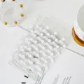 50pcs white heart self-adhesive bags, clear plastic gift packaging for Valentine day parties. - Heart Style / 50 Pieces