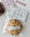 Sacchetti di imballaggio trasparenti per biscotti con cartellini personalizzati e adesivi. - Torta Elefante Bianco Happy Birthday / 8 Pezzi/Foglio (6*2cm)