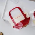 Transparent plastic cookie packaging bag with red handle for gift and food storage use. - Red 20 Pack