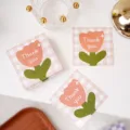 Simpatici biglietti di ringraziamento floreali per confezioni regalo e decorazioni di bouquet - Stile A 6*6cm (50 Pezzi/Confezione)