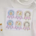 Dettaglio foglio adesivi carini animali orsi gatti e cani per decorare il diario note. - 6 Pezzi/Confezione (Singolo 3.6*4.8cm)