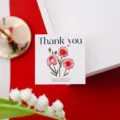 Muttertag Grußkarte Geschenk Dekoration Karte mit Blumenmuster und Dankesbotschaft Details. - 6*6cm / Stil C / 50 Stück