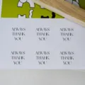 Herzformige Geschenksiegelaufkleber mit Always Thank You Text fur Verpackungsdeko 4cm - Schwarz 6 Stück / Einzelner Durchmesser 4cm