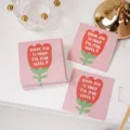 Biglietti di ringraziamento tulipano rosa per confezioni regalo, cartoline 50pz. - Stile C 6*6cm (50 Pezzi/Confezione)