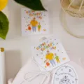 Father's Day square greeting card detail shot, cute illustration message paper card, gift decor. - Style B / 50 Sheets