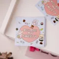 Joli paquet de cartes de vœux de dessin animé, design d'ours et de lapin pour cadeau. - Style E 6*6cm / 50 Feuilles
